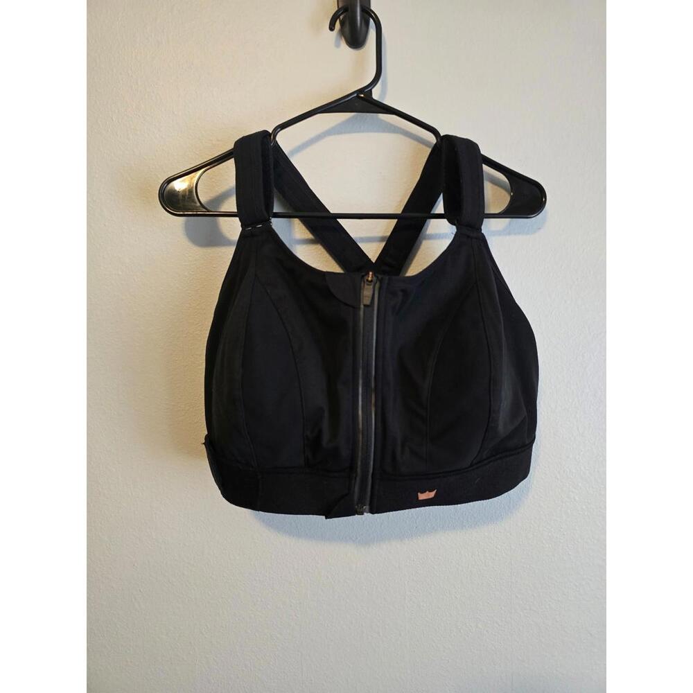 Shefit Black Ultimate Sports Bra Heavy Impact Front Close (4Luxe)